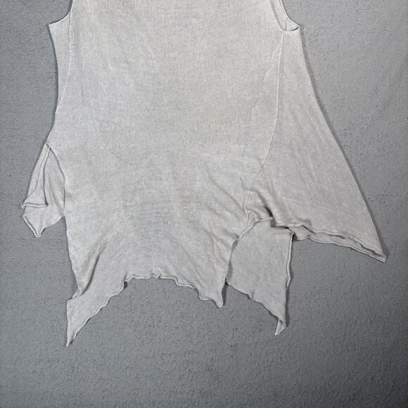 Zuza Bart Top Women’s XL Linen White Ivory Cotton Natural Fibers Lagenlook Artsy - Picture 4 of 13
